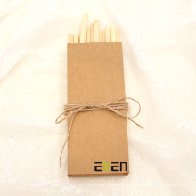 Biodegradável Eco Friendly 20 cm Talheres de canudo de bambu com logotipo personalizado de alta qualidade